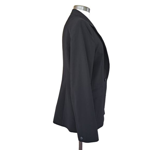 RAG & BONE Black Wool Tailored Blazer Size 12 Single Breasted One-Button Jacket - Picture 2 of 10
